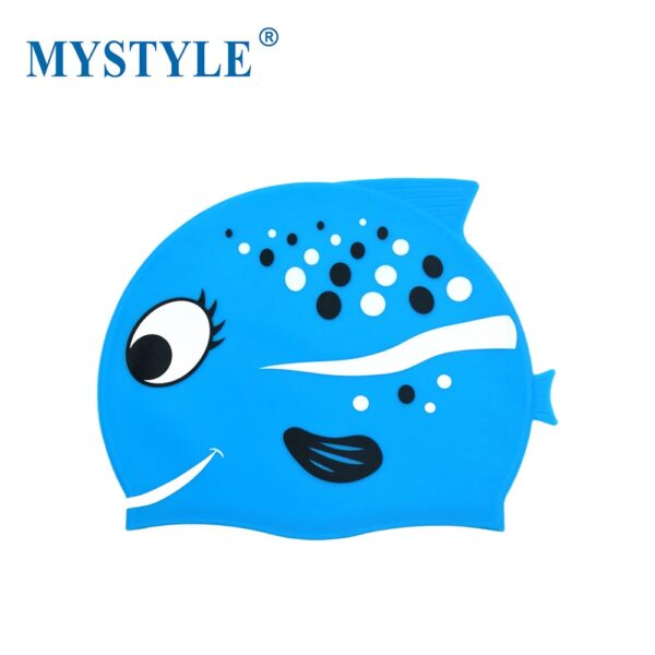Kid's Fish Cartoon Silicone Swimming caps - Image 12