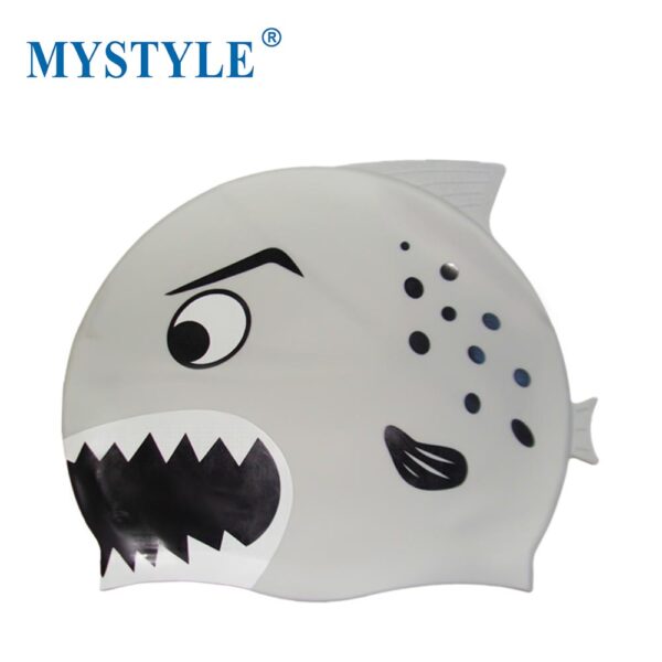 Kid's Fish Cartoon Silicone Swimming caps - Image 10