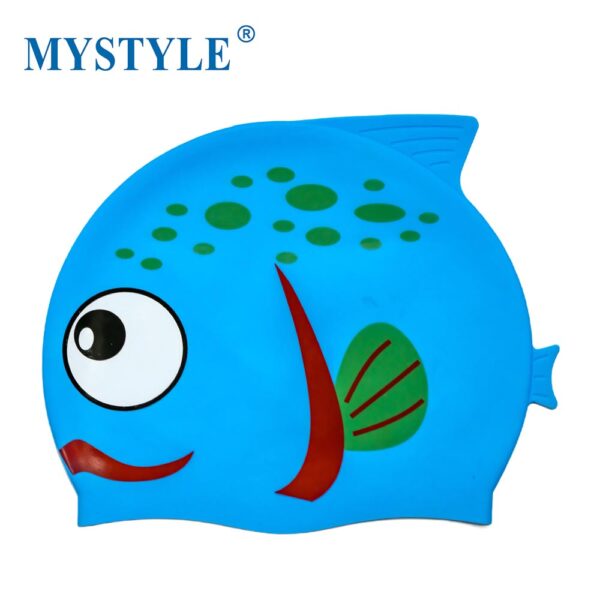 Kid's Fish Cartoon Silicone Swimming caps - Image 7